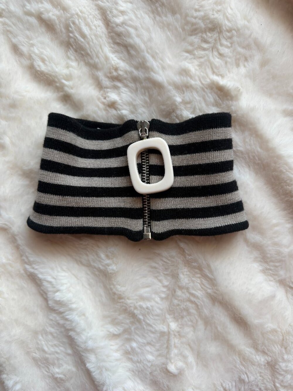 J.W. Anderson Zip-Up Striped Collar/Neckband